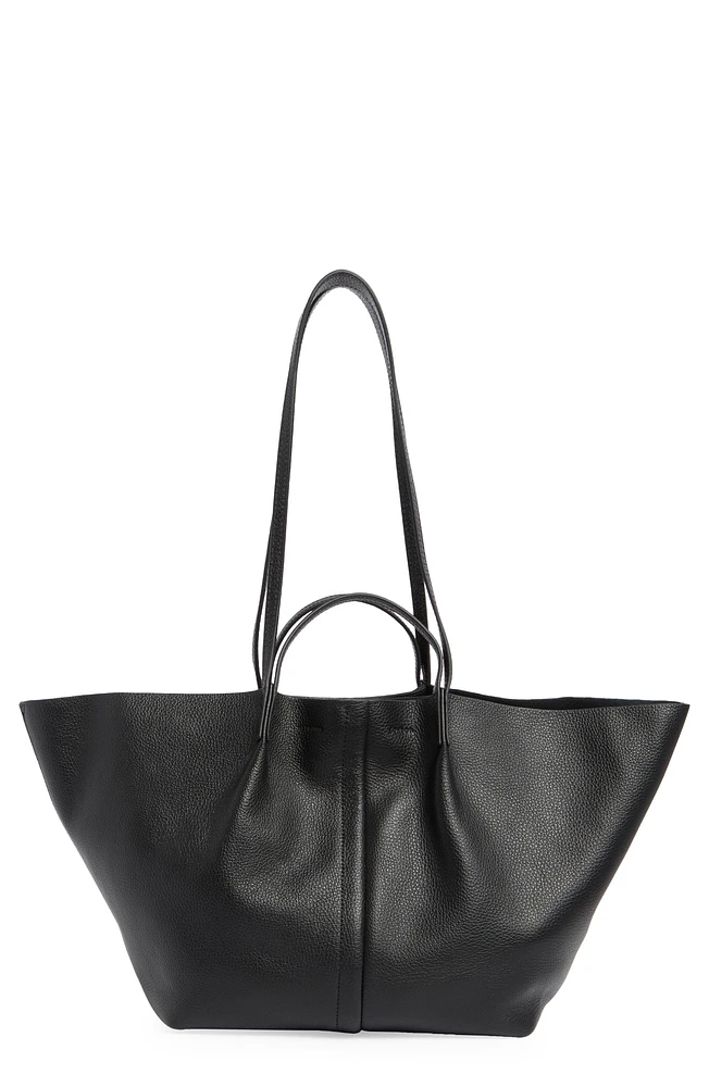 Odette East/West Leather Tote Bag