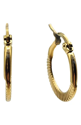Ribbed Hoop Earrings