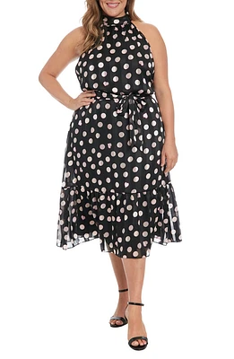 Tie Waist Halter Midi Dress