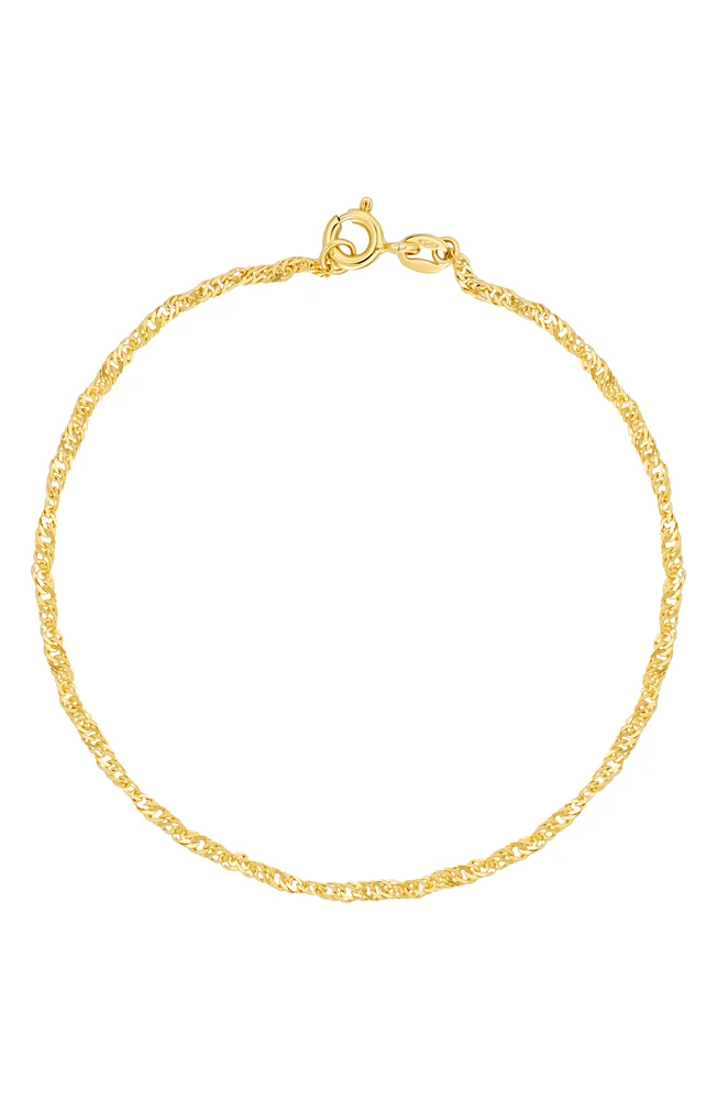 14K Gold Chain Anklet