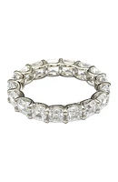 Sterling Silver CZ White Modern Eternity Band