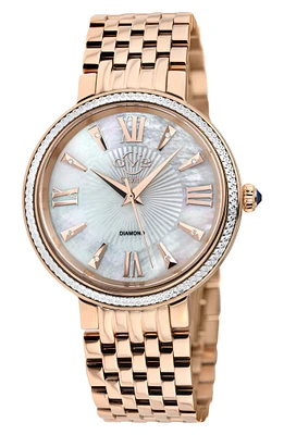 Women's Genoa Diamond Dial Bracelet Watch, 37mm