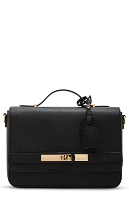 Belted Flap Top Handle Crossbody Bag