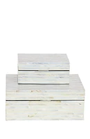 White Coastal Box - Set of 2