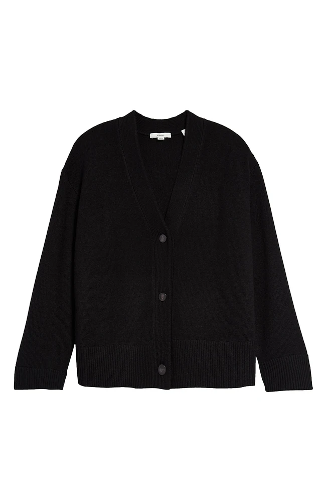 Boxy Wool & Cashmere Cardigan