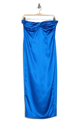 Gilly Strapless Satin Cocktail Dress