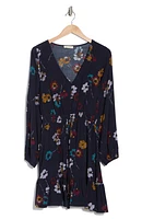 Long Sleeve Floral Print Dress