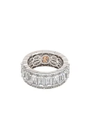 Sterling Silver Emerald Cut CZ Eternity Band Ring
