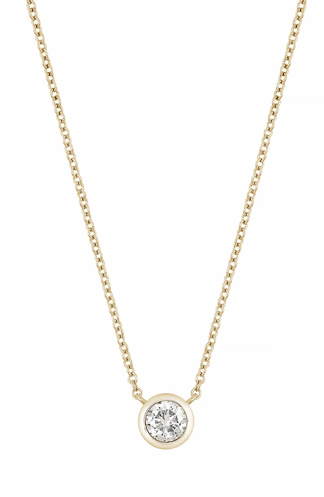 Diamond Bezel Pendant Necklace - 0.37 ctw.