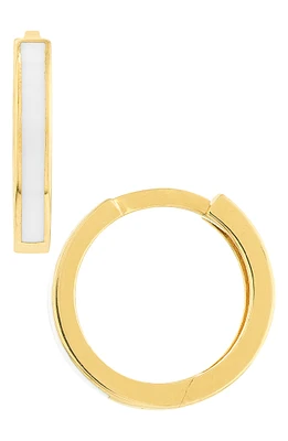 Enamel Huggie Hoop Earrings