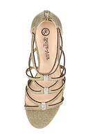 Karlette Glitter Knit Strappy Sandal