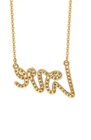 14K Yellow Gold Diamond Love Pendant Necklace - 0.30 ctw
