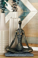 Black Modern Yoga Sculpture