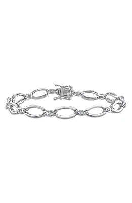 Diamond Oval Link Bracelet - 0.24ct.