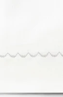 Simple Scallop Hemmed 300 Thread Count Cotton Sateen Sheet Set