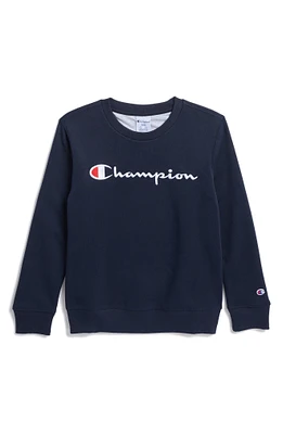 Kids' Signature Logo Embroidered Crewneck Sweatshirt