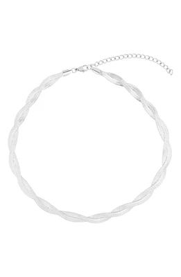 Braided Herringbone Chain Necklace