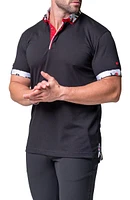 Mozartsoliddog Black Jersey Polo