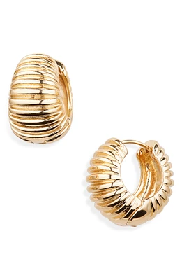Rib Huggie Hoop Earrings