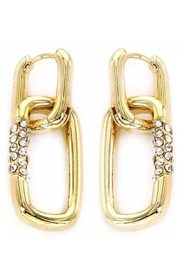 CZ Pavé Link Drop Earrings