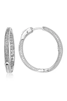 Pavé Cubic Zirconia Hoop Earrings