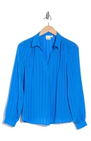 Enavi Split Neck Long Sleeve Blouse