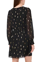 Metallic Spot Smocked Waist Dress