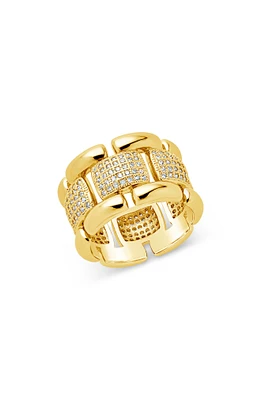 Avina Pavé Cubic Zirconia Link Ring