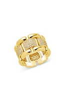 Avina Pavé Cubic Zirconia Link Ring