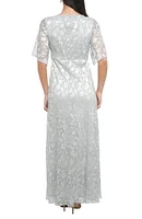 Pleated Foil Gown