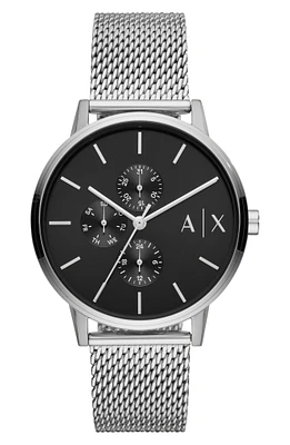 Multifunction Mesh Bracelet Watch, 42mm