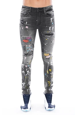 Punk Ripped Stretch Super Skinny Jeans