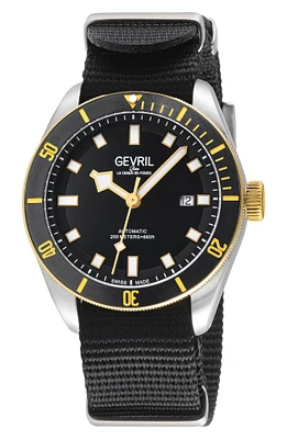 Yorkville Automatic Nylon Strap Watch, 43mm