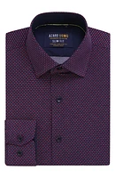 Slim Fit Geometric Print Performance Button-Up Shirt