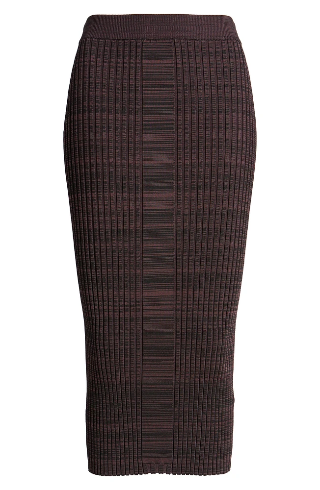 Farmina Rib Midi Sweater Skirt