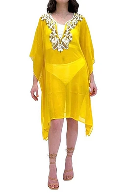Sequin Embellished Slit Poncho