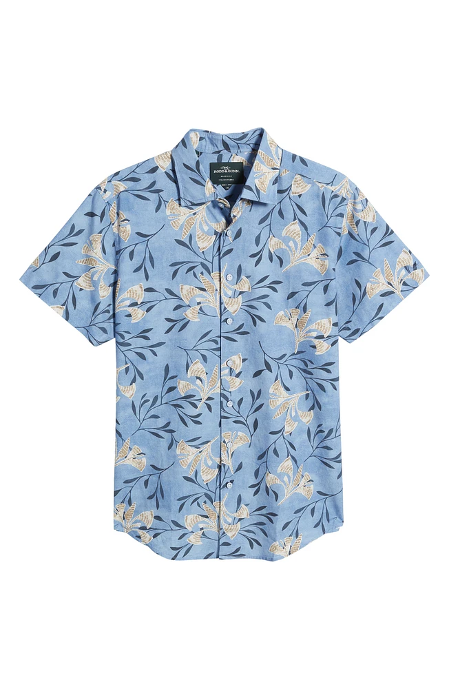 Allen Bell Floral Short Sleeve Button-Up Shirt