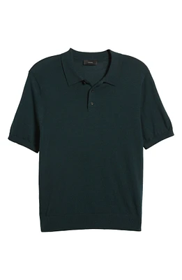 Short Sleeve Merino Wool Polo Sweater