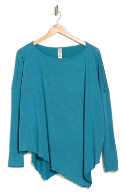 Asymmetrical Hem Dolman Sleeve Sweater