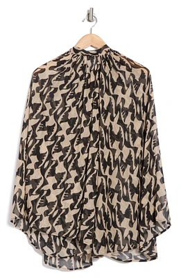 Bell Sleeve Mesh Top