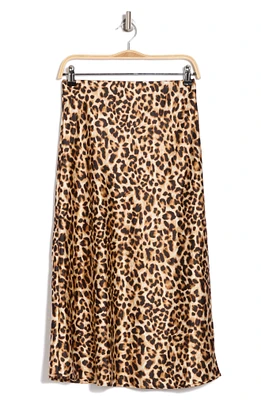 Leopard Print Midi Skirt