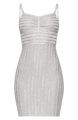 Metallic Knit Cocktail Minidress