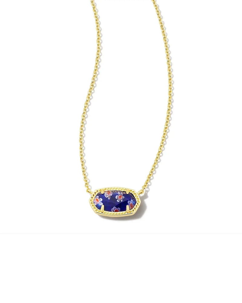 KENDRA SCOTT Elisa Pendant Necklace Gold Cobalt Blue Mosaic