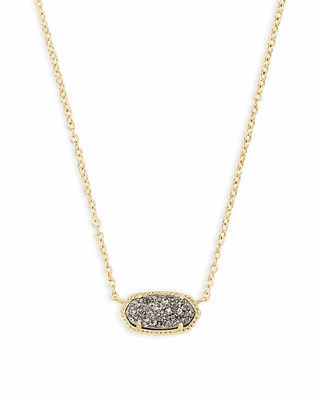 Elisa Gold Platinum - Drusy Necklace