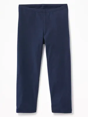 Short Crop Jersey Leggings for Girls