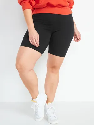 High-Waisted Biker Shorts - 8-inch inseam