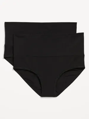 Maternity 2-Pack Rollover-Waist Hipster Underwear