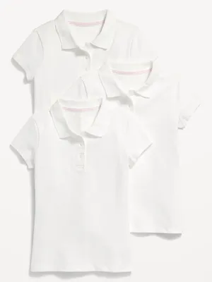 Uniform Pique Polo Shirt 3-Pack for Girls