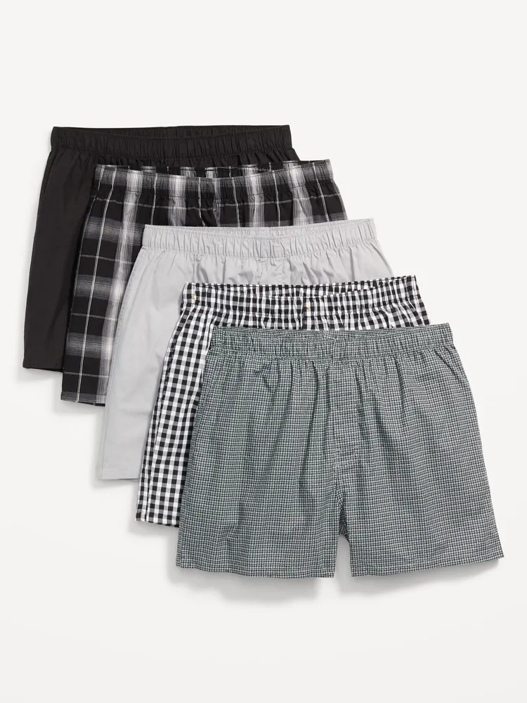 5-Pack oft-Washed Boxer horts - 3.75-inch inseam