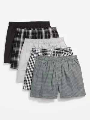 5-Pack oft-Washed Boxer horts - 3.75-inch inseam